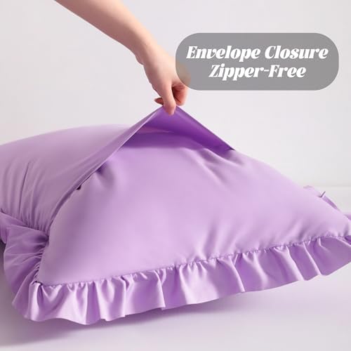 BEDSUM King Ruffled Pillow Shams - Image 5