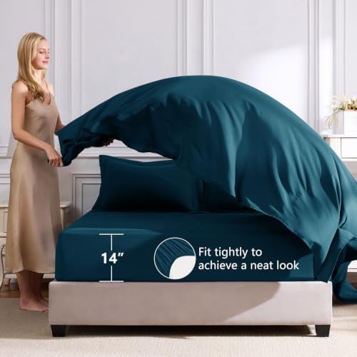 CozyLux Full Comforter Set 82"x86" Lyons Blue - Image 5
