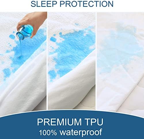 King Size Mattress Protector Waterproof, Absorbent Fitted Sheet - Image 2