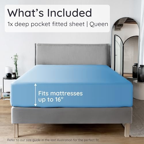 Bambaw 100% Viscose Derived from Bamboo Queen Fitted Sheet - Image 2