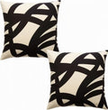 2pcs Decorative Abstract Art Boho Line Outdoor Pillow Case Square Cushion Covers by Unknown