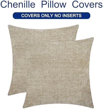 CaliTime Decorative Couch Throw Pillow Covers 16 X 16 Inches Light Taupe - Image 6