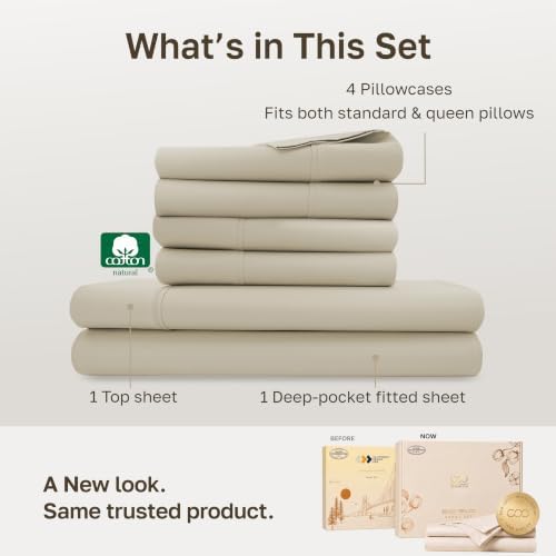 California Design Den Soft 100% Cotton Queen Fitted Sheet Set - Image 3
