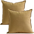 Jeanerlor 18"x18" Solid Cotton Linen Decoration Throw Pillow Case by Jeanerlor