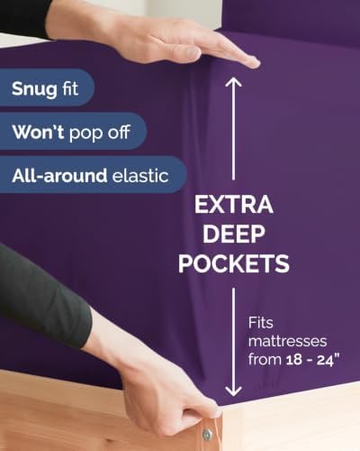 CGK Linens 2 Pack Extra Deep Twin XL Fitted Sheets - Image 2