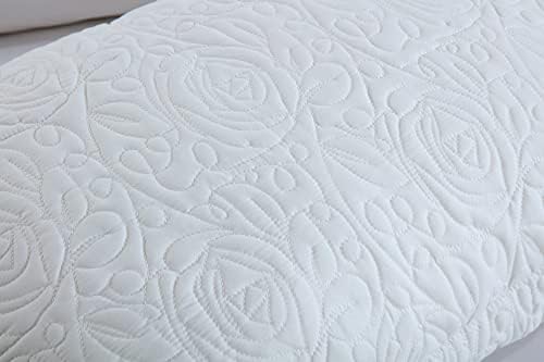 MarCielo 2 Pieces Microfiber Quilted Pillow Shams Soft Pillow Covers - Image 3