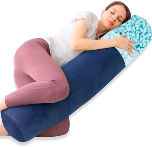 1 MIDDLE ONE Body Pillow, Memory Foam Round Body Pillows by 1MIDDLEONE