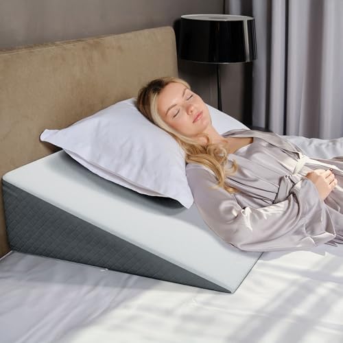 Kolbs Extra Wide Bed Wedge Pillow | Super Large, Memory Foam Top and Jacquard by Kolbs