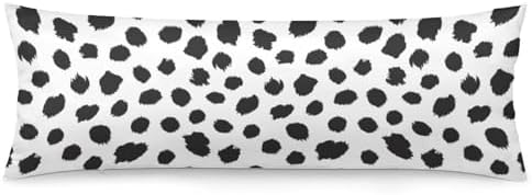 White and Black Spot Body Pillow Cover Pillowcase by Unknown