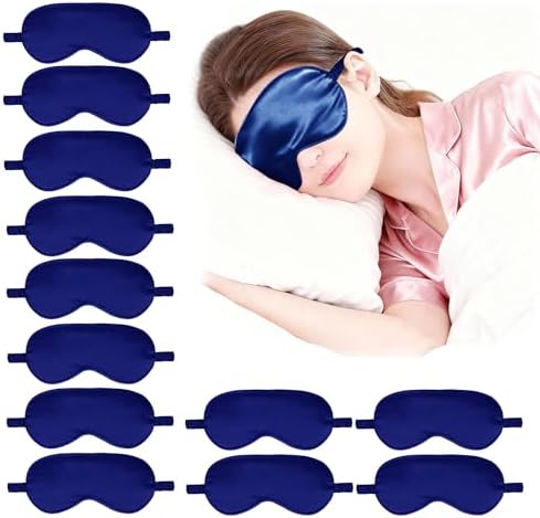 12PACK Silky Sleep Masks Satin Eye Mask Silk Eyes Cover by WJingYiJia