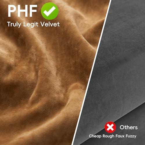 PHF Truly Velvet Pillowcases King 20" x 36", Rusty Burnt Orange, No Insert - Image 6