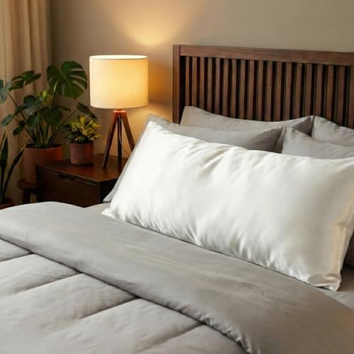 1 Pack Satin Pillowcase White Body Size 20x54 Inch - Image 4