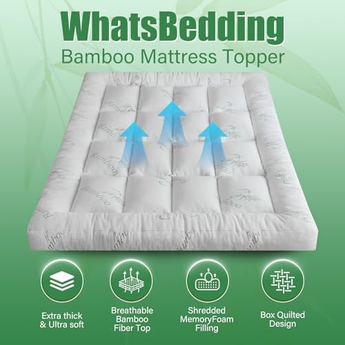 WhatsBedding 5 Inch Memory Foam Mattress Topper King - Image 4