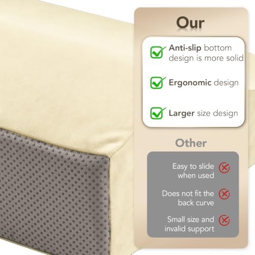 Lumbar Support Pillow for Recliner, Large Memory Foam Back Support Cushion for - Image 7