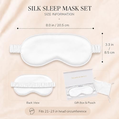 Silk Sleep Mask Light Blocking Luxury 100% Mulberry 19mm Silk Eye Mask Eye - Image 3
