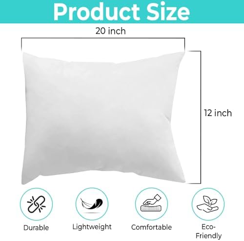 QUBA LINEN 12 x 20 Throw Pillow Insert - Image 3