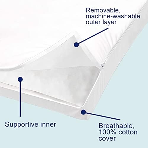 ACCURATEX Pillows Queen Size Set of 2, Hybrid Shredded Memory Foam Pillow[Adjustable Loft], Fluffy Down Alternative Fill Removable Cotton Cover, Firm Supportive Pillow for Side Back Sleepers