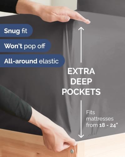 CGK Linens 2 Pack Extra Deep King Fitted Sheets - Image 2