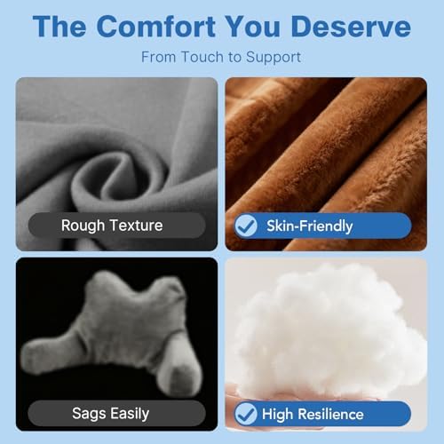 Reading Pillow Plus, Crystal Velvet Back Pillow Bed Sitting Up - Image 5