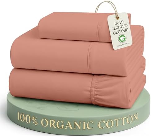 LANE LINEN Twin Sheets 100% Organic Cotton Percale Cooling Soft by LaneLinen