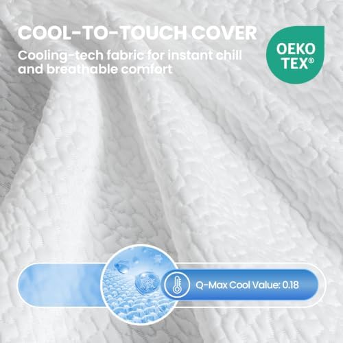 BedStory Cooling Mattress Topper Twin 4 Inch, Gel Infused Memory Foam Topper - Image 3