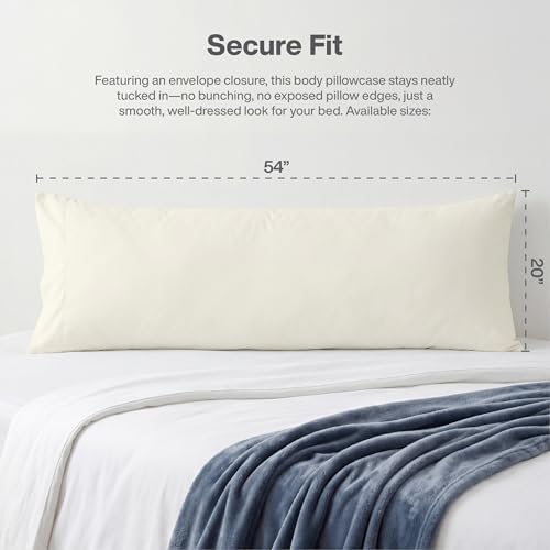 QUEENSBAY Body Pillow Case, 1 Pack, Soft Microfiber Long Pillow Cover, - Image 4