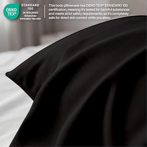 QUEENSBAY Body Pillow Case, 1 Pack, Soft Microfiber Long Pillow Cover, - Image 5