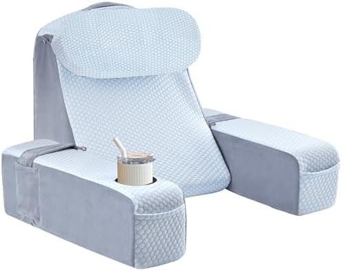Reading Pillow for Adults, Back Pillow for Bed Sitting Up, Backrest Pillow for by ASAWESLING