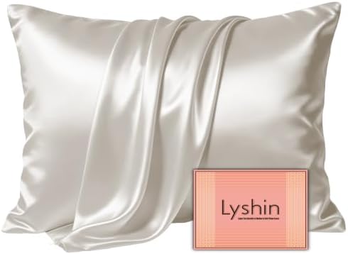 LYSHIN Beige Silk Pillow Cases King Size by LYSHINSILKPILLOWCASES