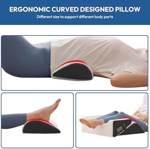Ahpmeoa 6PCS Wedge Pillow Set for After Surgery, Bed Wedge Pillow Post Surgery - Image 4