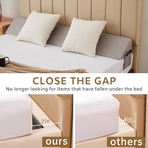 Bedluxe Queen Bed Wedge Pillow for Headboard, Fill The Gap - Image 3