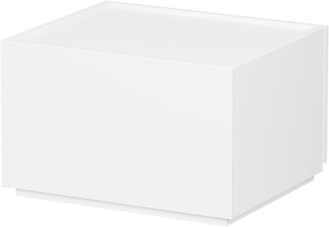 Stackable Storage Drawers, Wooden Drawer Storage Organizer, End Table with Wooden Drawers, Small Storage Cabinet, Modular Design, Available in 2 Sizes for Versatile Use White Small Set 1