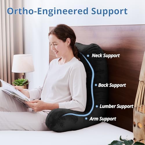 Sasttie Reading Pillow for Bed, Back Pillow for Sitting Up - Image 5