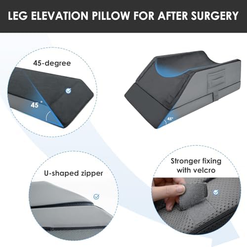Kehangte Leg Elevation Pillows for After Surgery 29"x16.5"x9.5" - Image 5