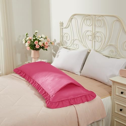 Peach Red Satin Pillowcases Body Pillow - Image 4