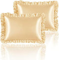 Silky Satin Ruffled Pillow Cases by HommxJF