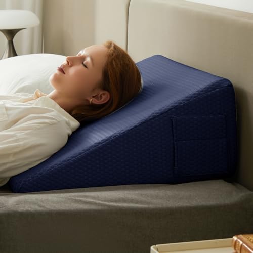 Bedluxe Wedge Pillow, 10 inch Bed Wedge Pillow by Bedluxe