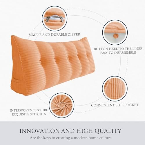 Headboard Pillow Queen, Bed Wedge Pillow Headboard Headrest - Image 3