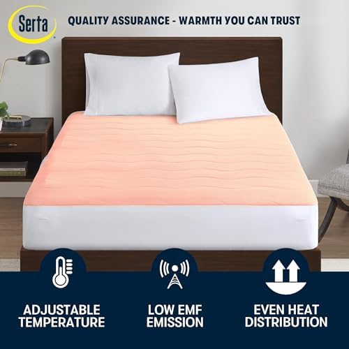 Serta Heated Mattress Pad Deep Pocket & Machine Washable Full - Image 3