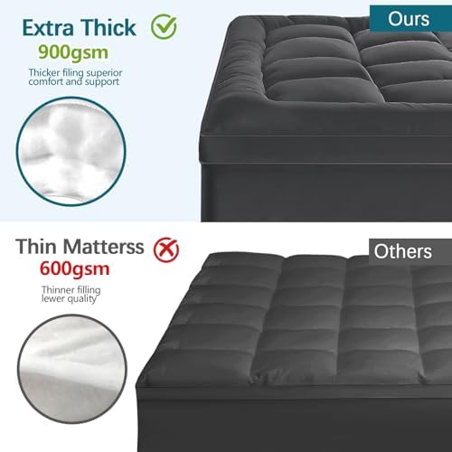 CYMULA California King Mattress Topper, Extra Thick 3D Snow Down Alternative - Image 2