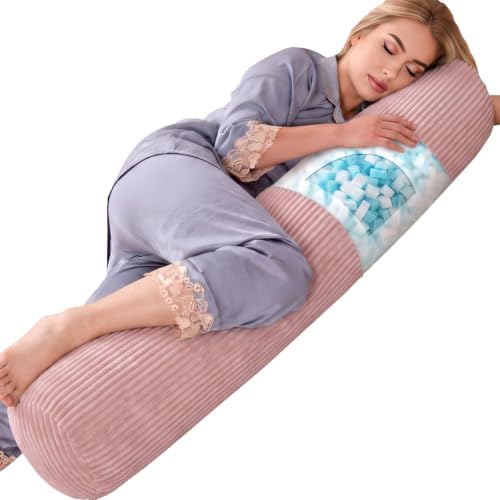 1 MIDDLE ONE Body Pillow, Memory Foam Round Body Pillows by 1MIDDLEONE