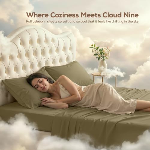 California King Sheets Set, 4 Pieces 16" Deep Pocket Bed Sheets - Image 4