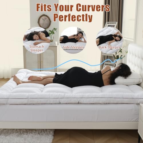 WhatsBedding 3 Inch Memory Foam Mattress Topper, 1700 GSM - Image 5