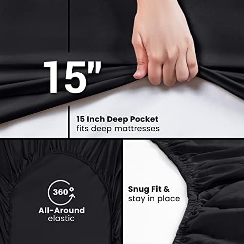 Twin Fitted Sheet, Ultra Soft Fits Up to 15 Inch Deep Pocket - Image 3