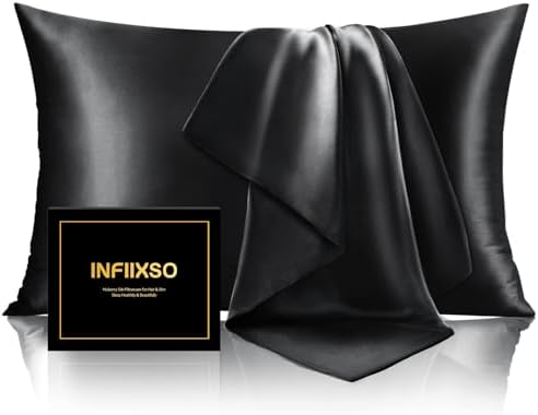 INFIIXSO Mulberry Silk Pillow Cases King Size by INFIIXSO