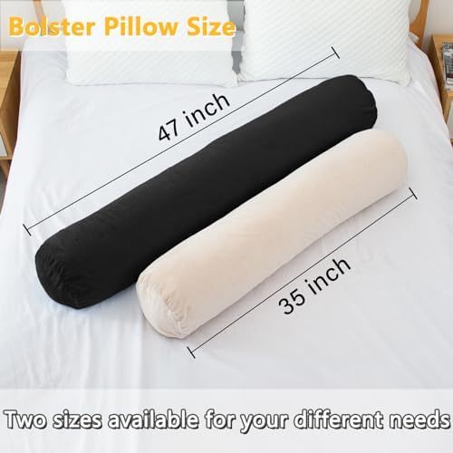 1 MIDDLE ONE Round Body Pillow for Adults, Long Bolster Pillow for Bed - Image 2
