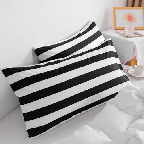NTBAY Queen Striped Microfiber Pillowcases - Image 2