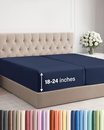 CGK Linens Extra Deep Split King Fitted Sheet Only by CGKUnlimited