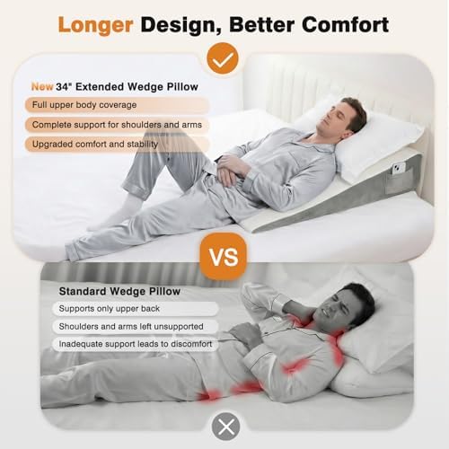 Vekkia 34" Extra-Long Wedge Pillow - Image 6