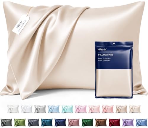 MR&HM Satin Pillowcase 2 Pack, King Size 20"x40" by MRHM